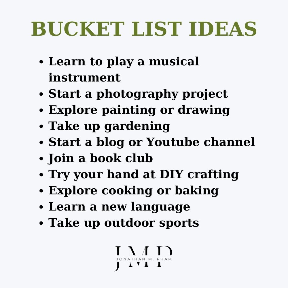 bucket list ideas
