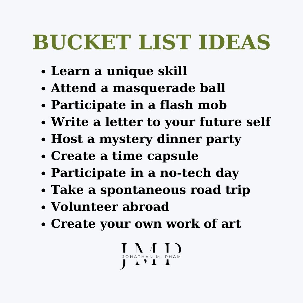 bucket list ideas