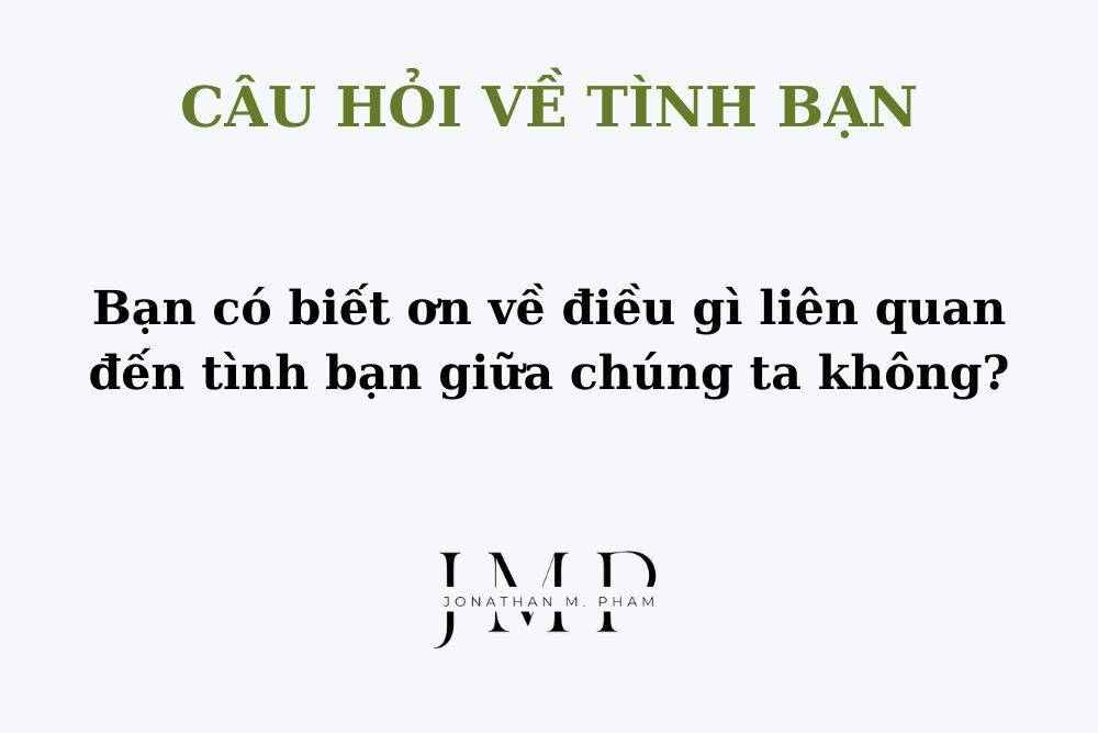 câu hỏi về tình bạn