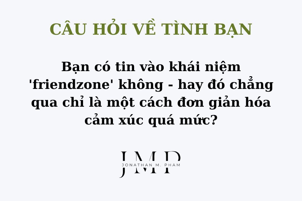 câu hỏi về tình bạn và tình yêu