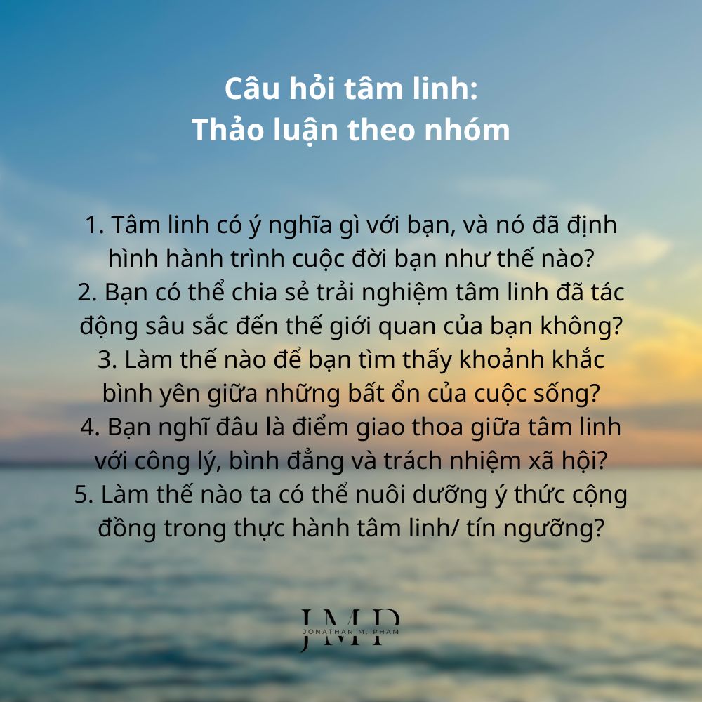 câu hỏi tâm linh thảo luận theo nhóm