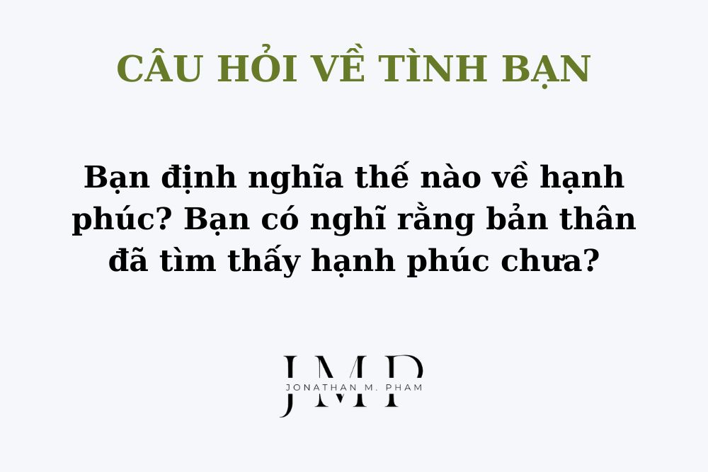 câu hỏi về tình bạn