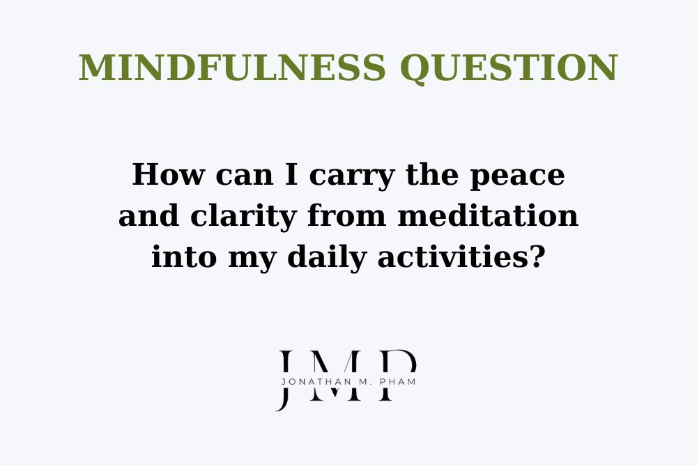 question about mindfulness