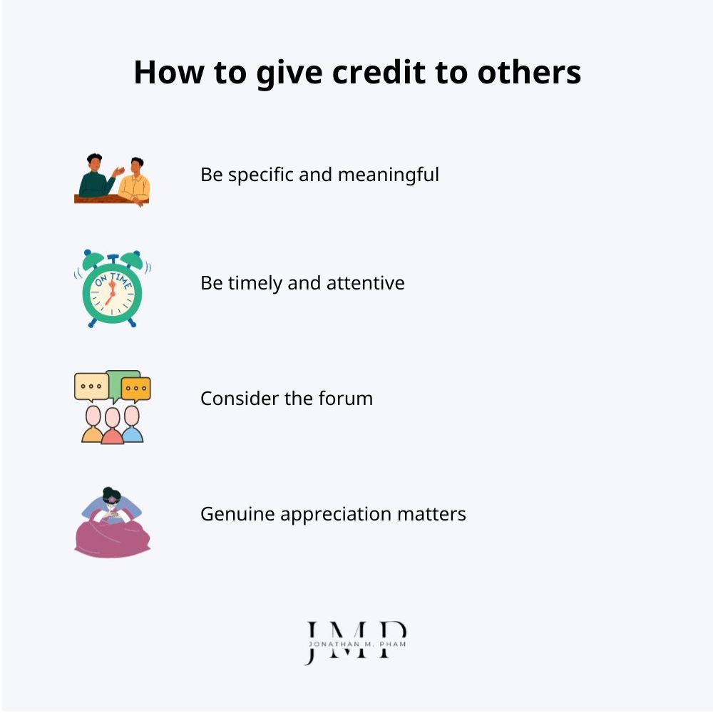 How to give credit to others