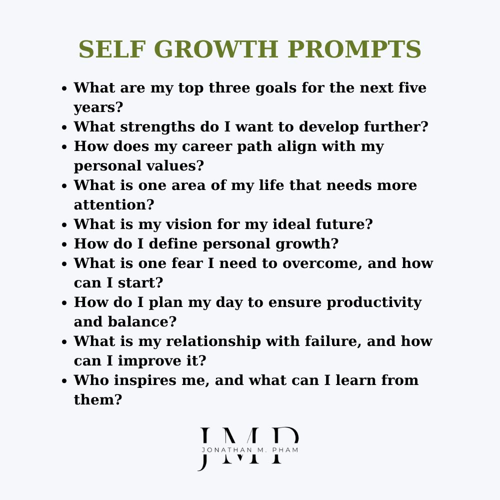 self development journal prompts