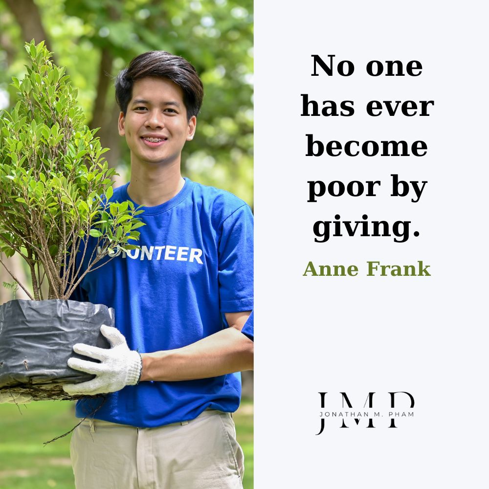 no one has ever become poor by giving