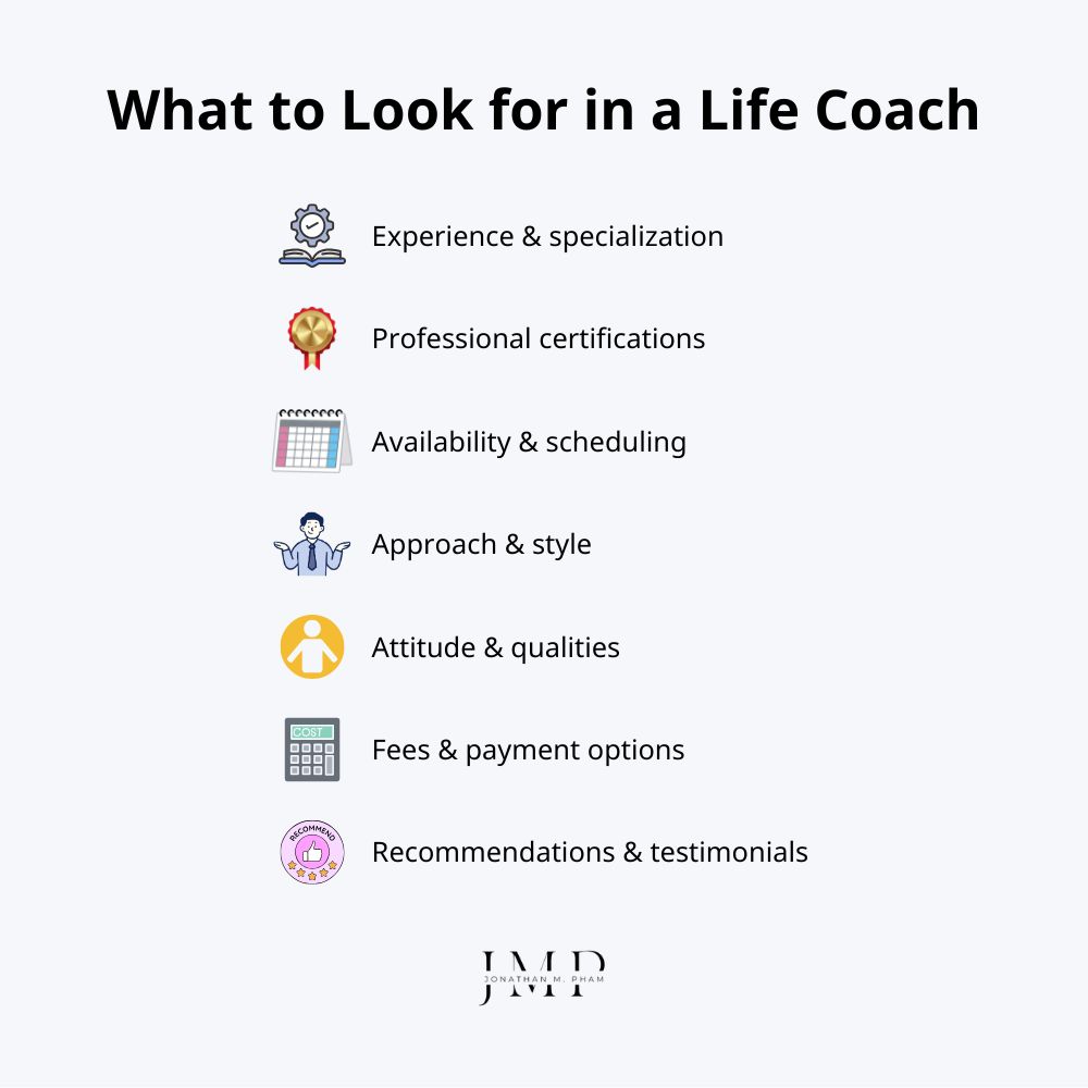 what to look for in a life coach checklist