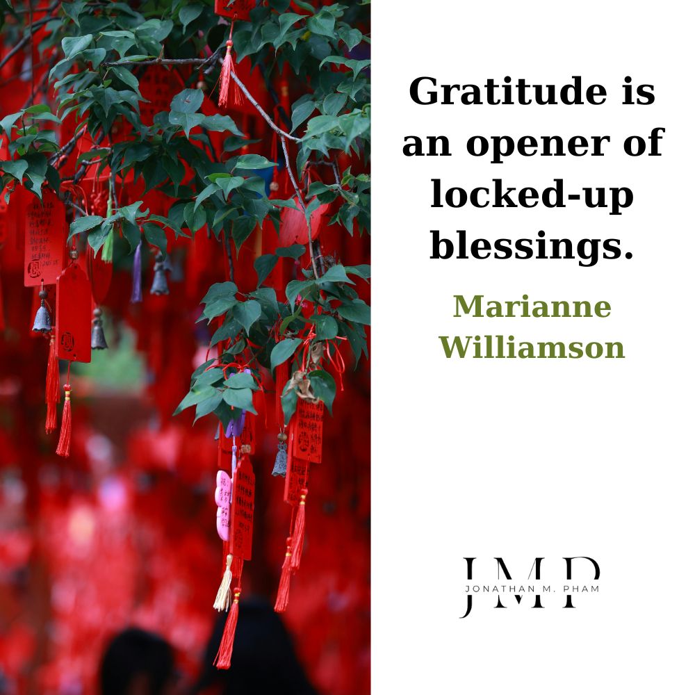 gratitude is an opener of locked-up blessings
