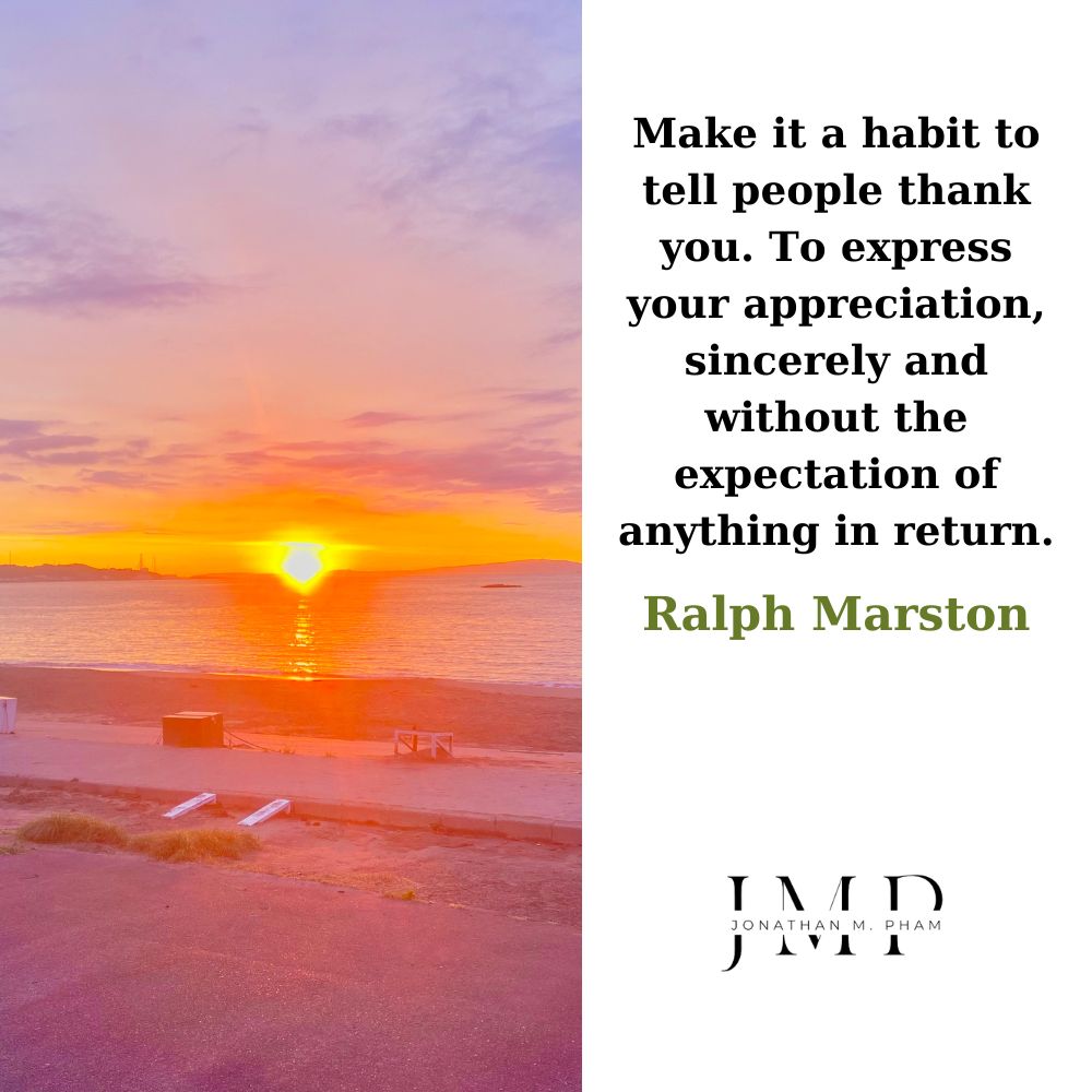make it a habit to tell people thank you