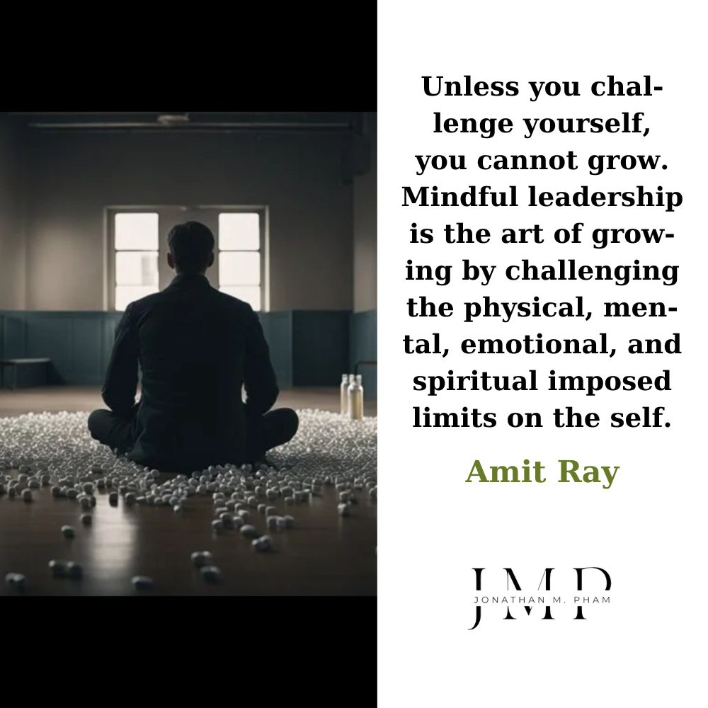 mindful leadership is the art of growing by challenging