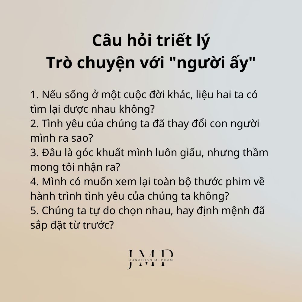 câu hỏi triết lý với người ấy