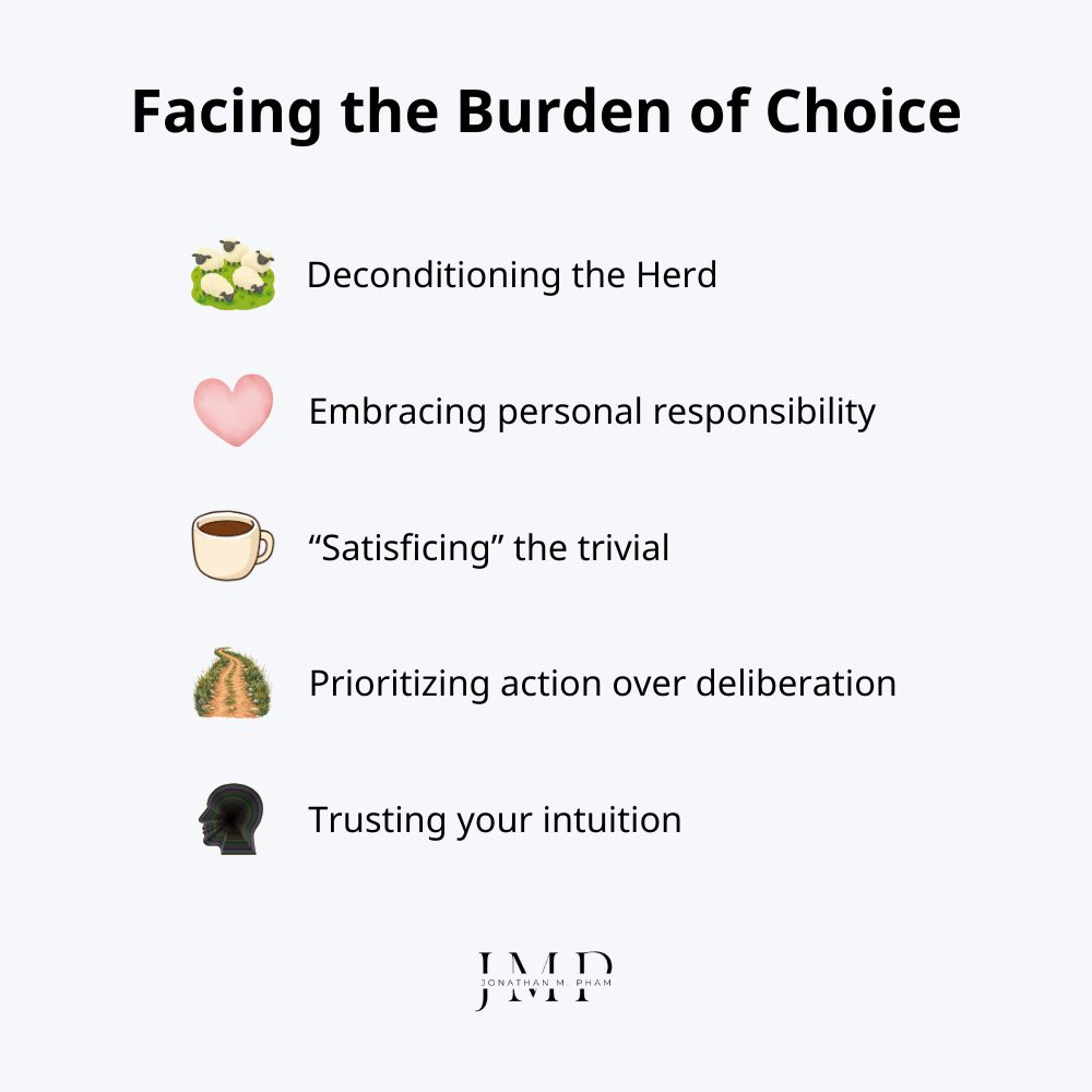 how to face & carry the burden of choice