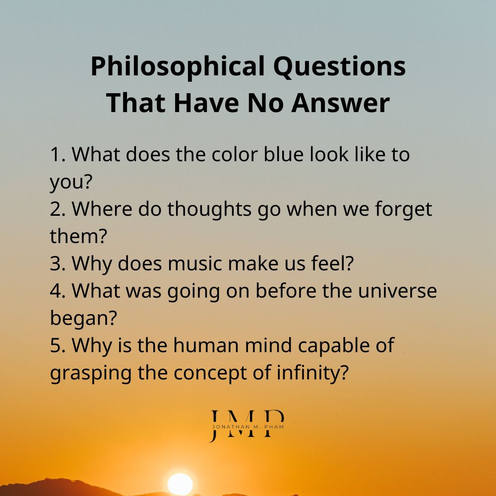 philosophical questions that have no answer