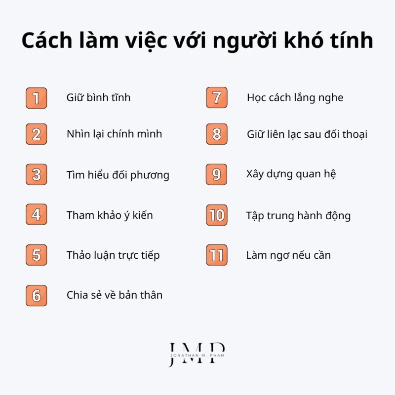 11 bí quyết làm việc với người khó tính