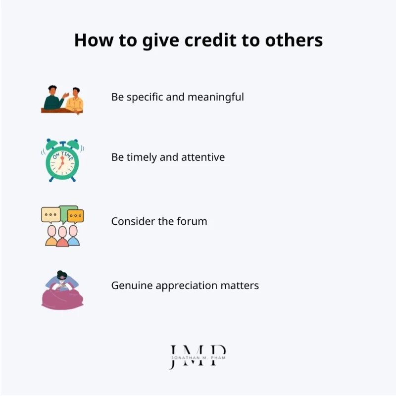 How to give credit to others