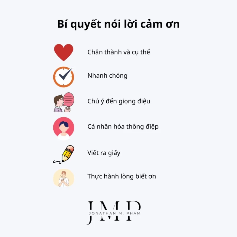 bí quyết nói lời cảm ơn