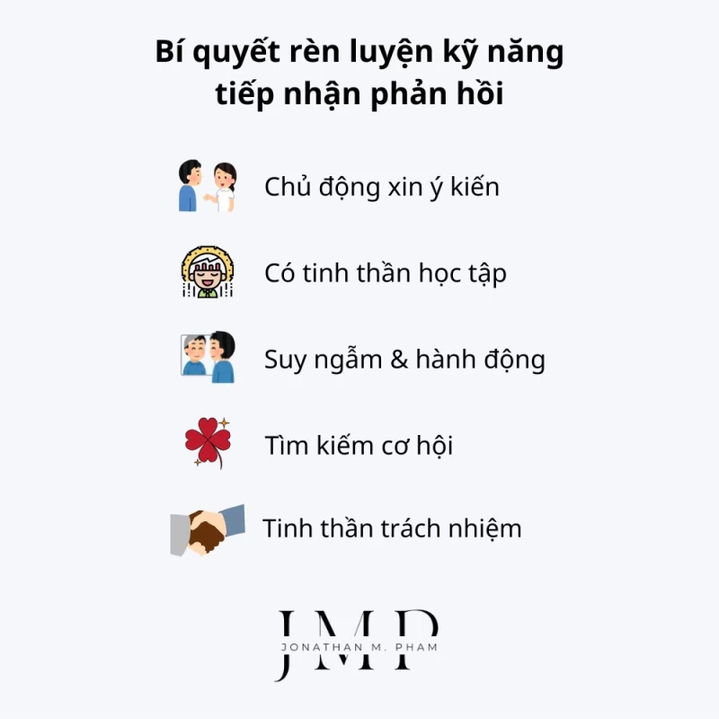 bí quyết rèn luyện kỹ năng tiếp nhận phản hồi