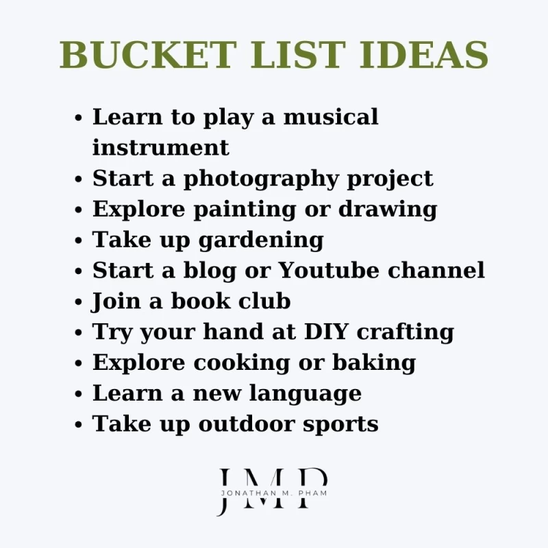 bucket list ideas