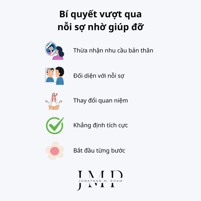cách vượt qua nỗi sợ nhờ giúp đỡ