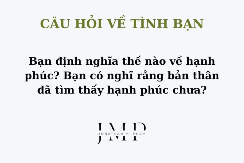 câu hỏi về tình bạn