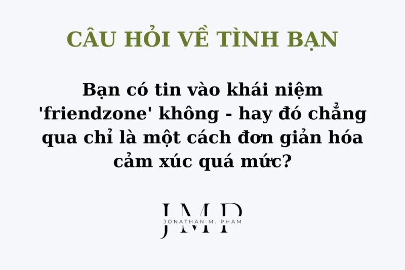 câu hỏi về tình bạn và tình yêu
