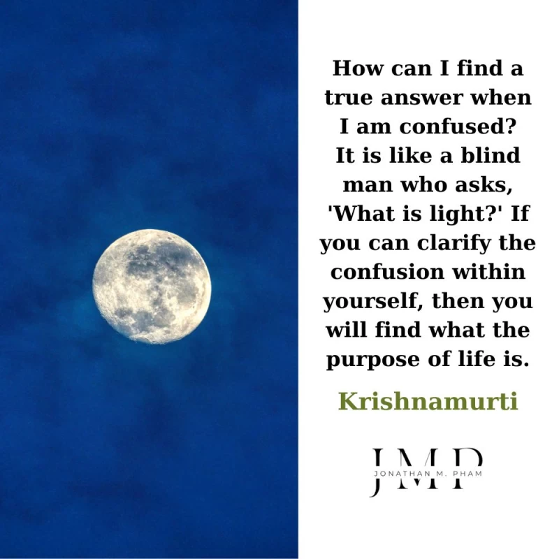 clarify the confusion within yourself