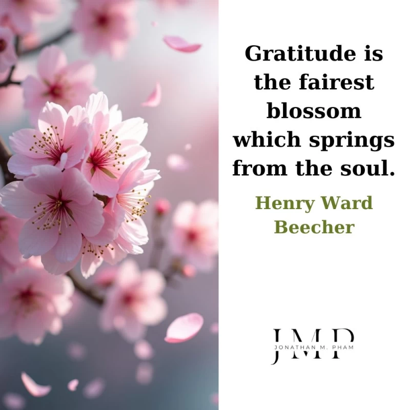 gratitude is the fairest blossom