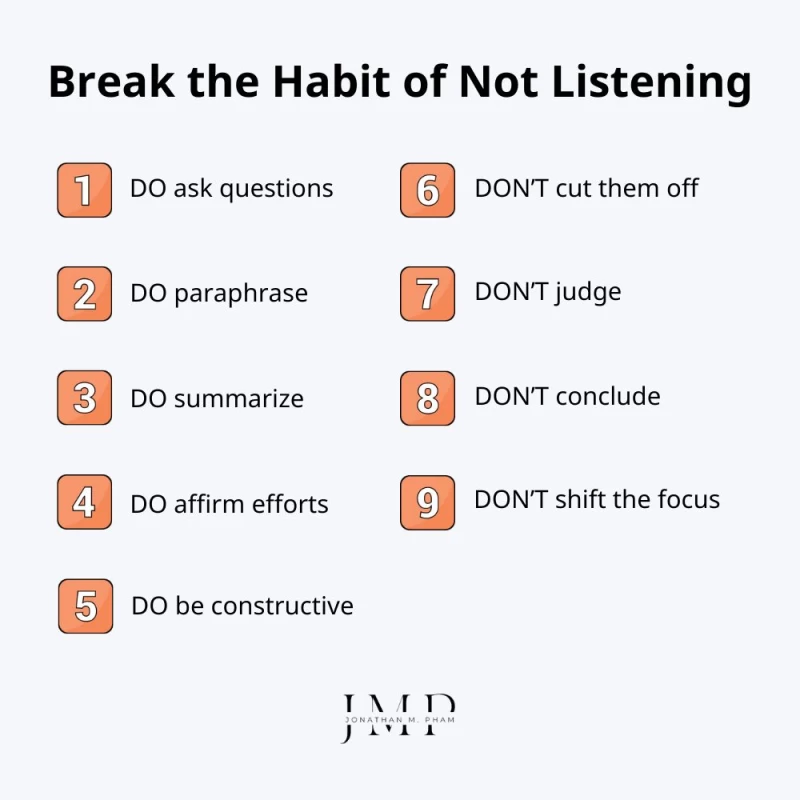 how to break the habit of not listening
