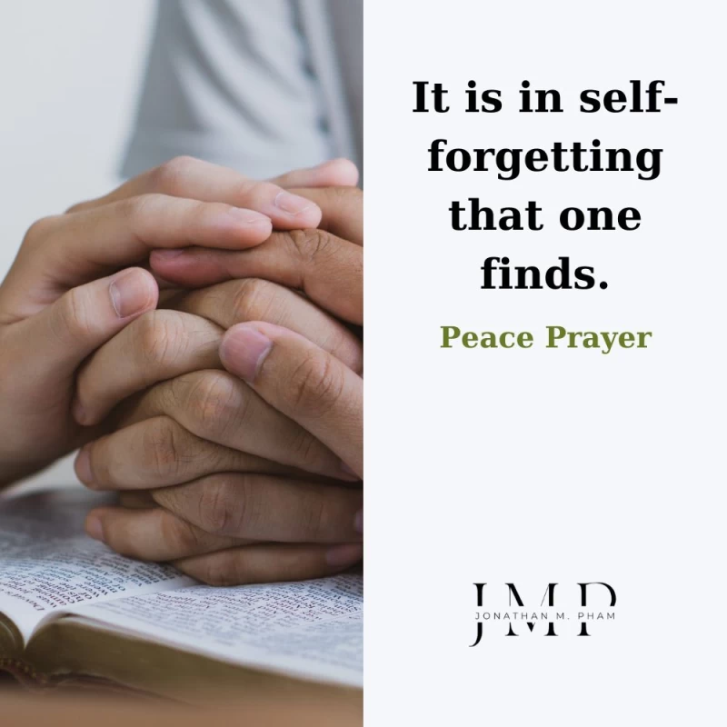 it is in self-forgetting that one finds