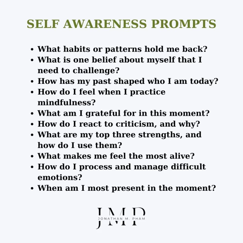 journal prompts for self awareness
