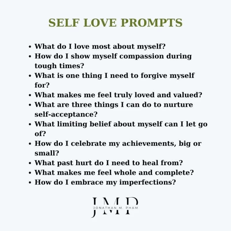 journal prompts for self love and healing