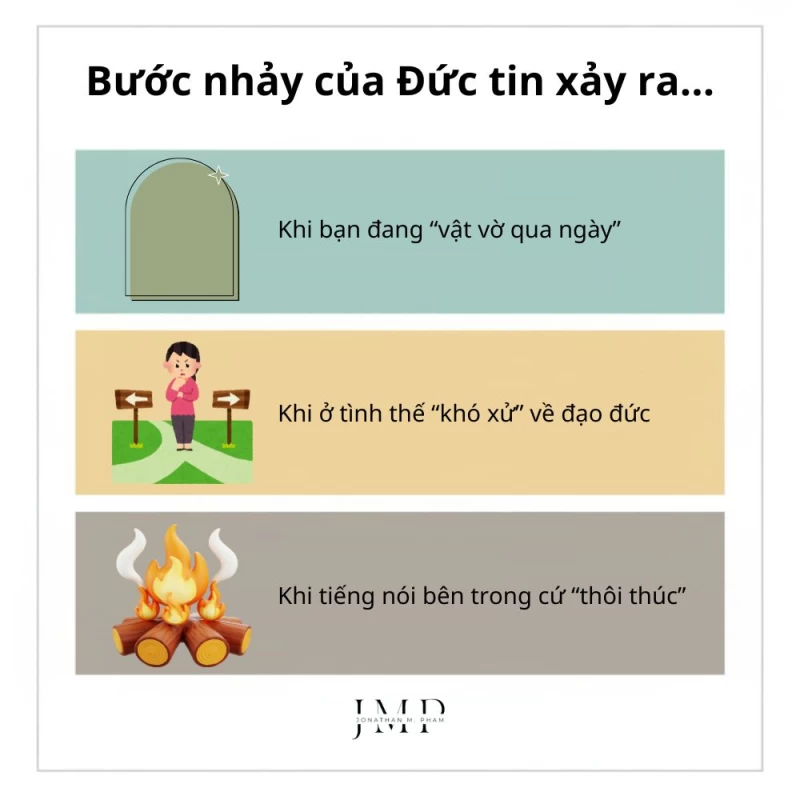 khi nào cần thực hiện bước nhảy của đức tin