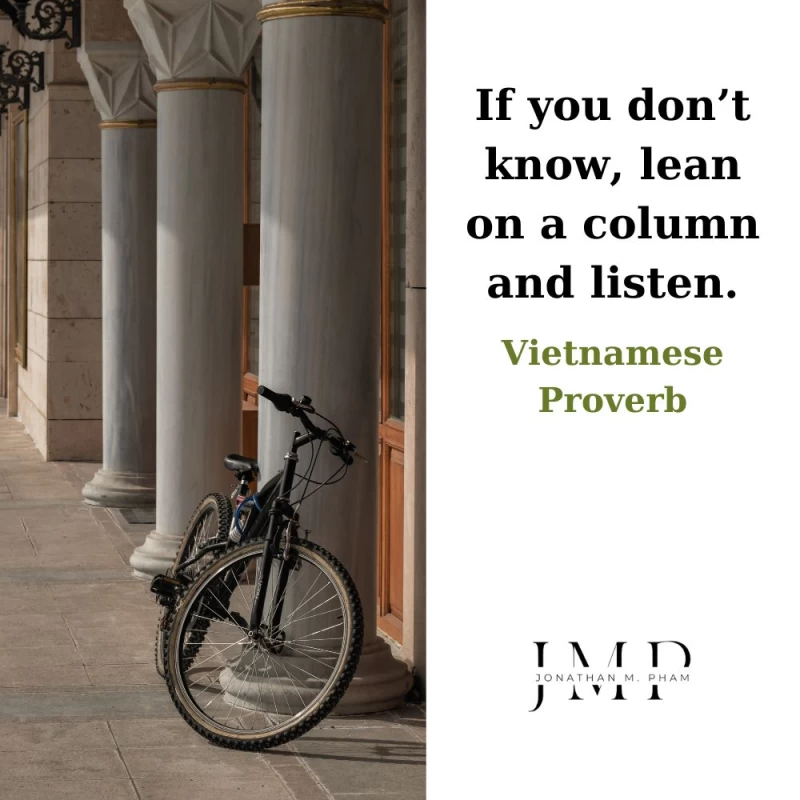 lean on a column and listen