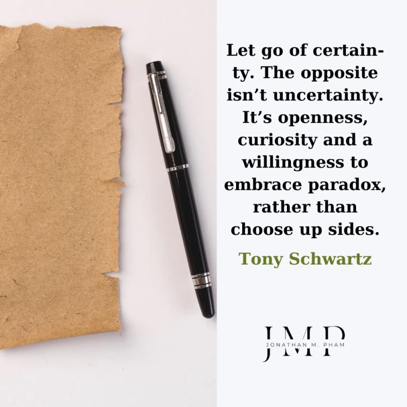 let go of certainty