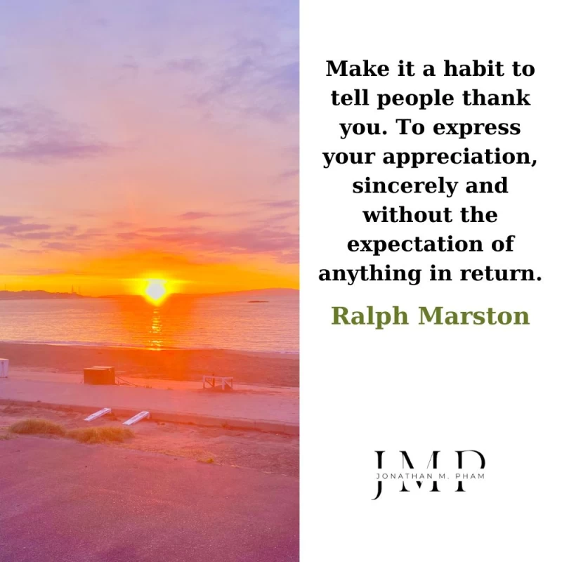 make it a habit to tell people thank you