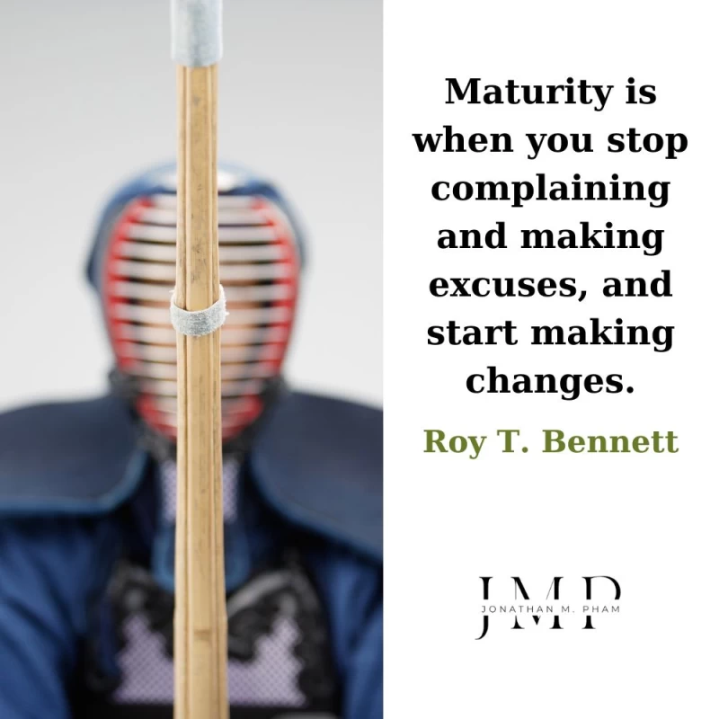 maturity is when you stop complaining