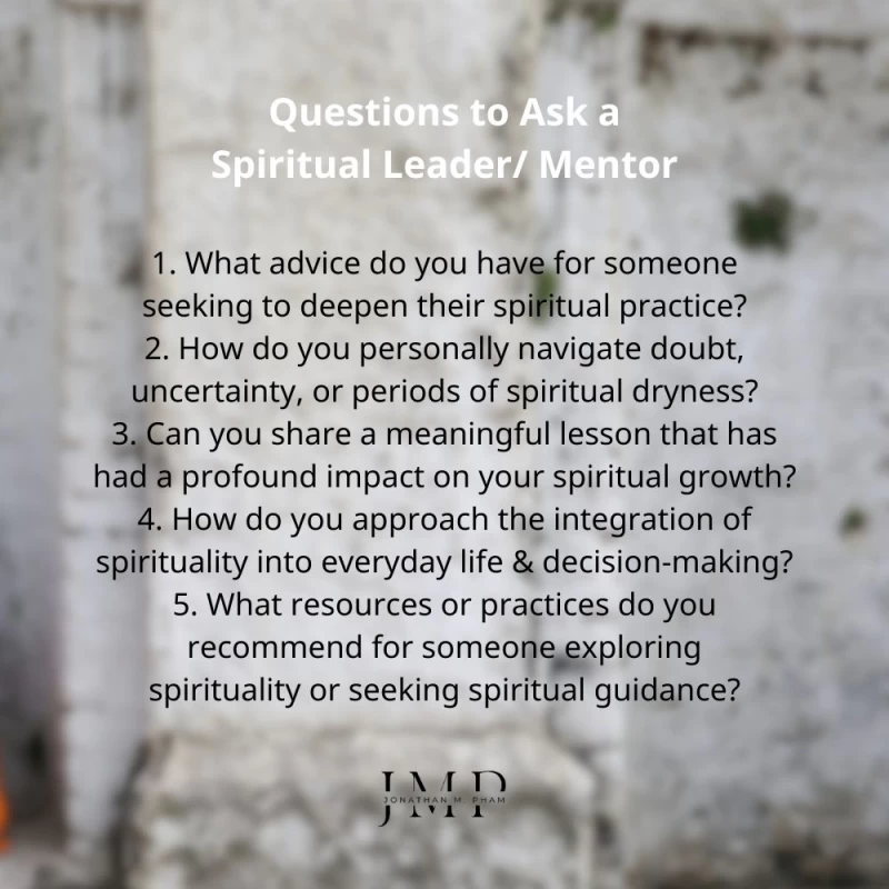 questions to ask a spiritual leader mentor