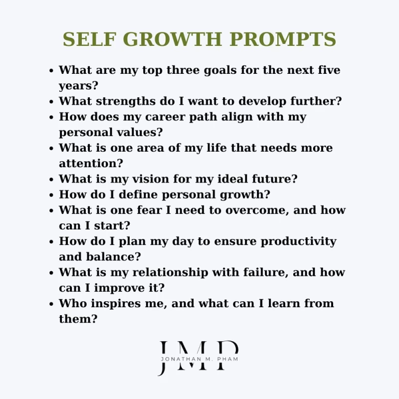 self development journal prompts