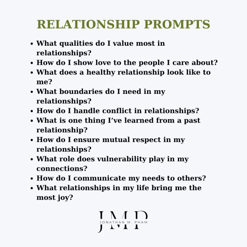 self discovery journal prompts for love &amp; relationships
