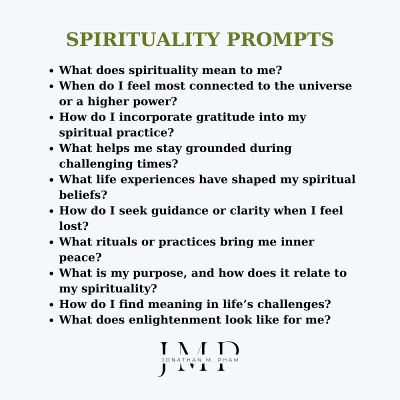 self discovery journal prompts for spiritual growth
