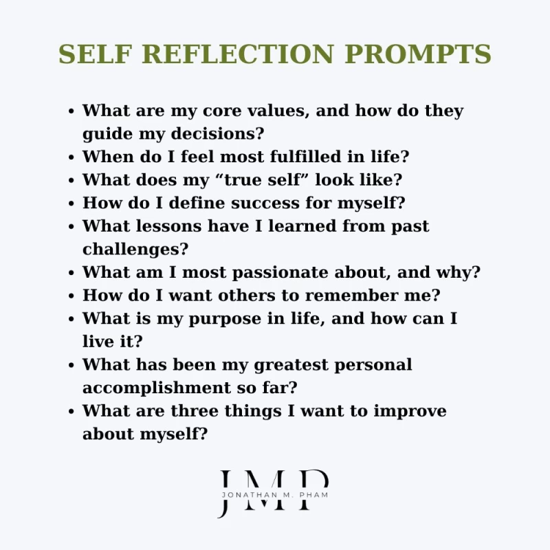 self reflection journal examples