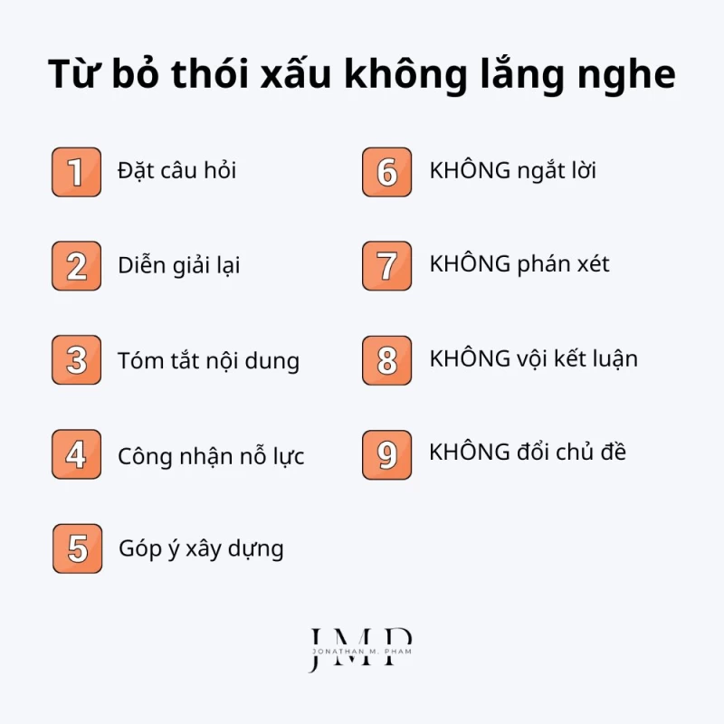 từ bỏ thói quen không biết lắng nghe