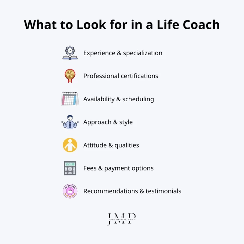 what to look for in a life coach checklist
