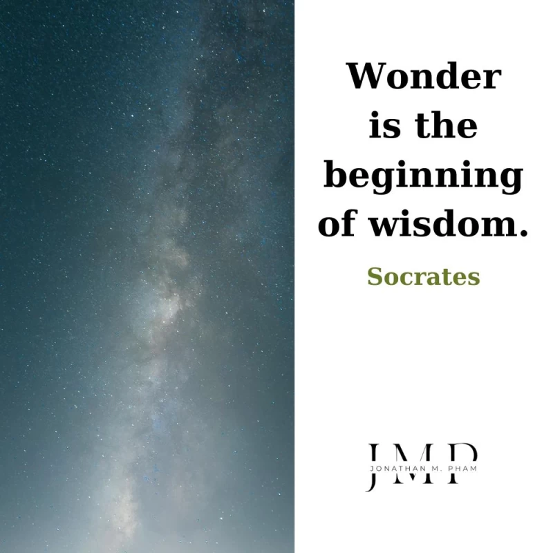 wonder is the beginning of wisdom