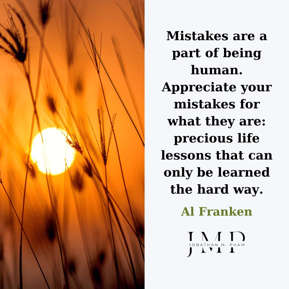 Mistakes are a part of being human