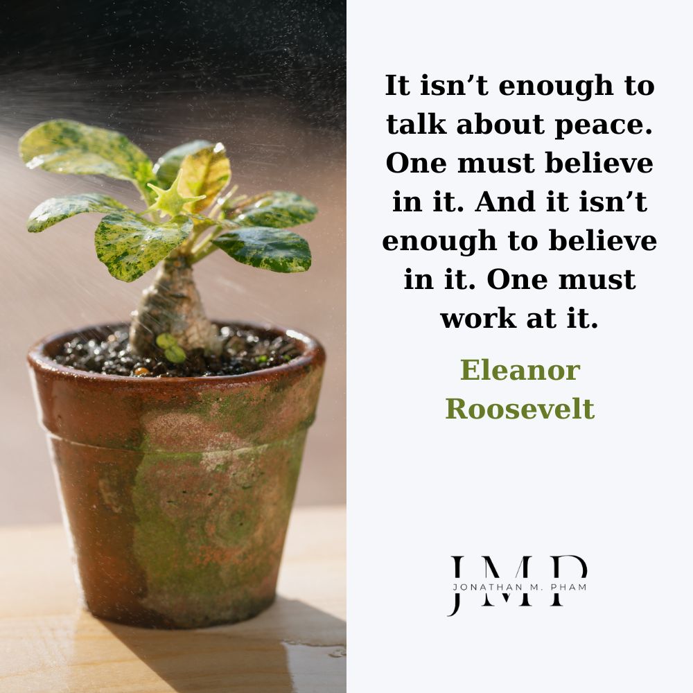 danh ngôn về bình an Eleanor Roosevelt