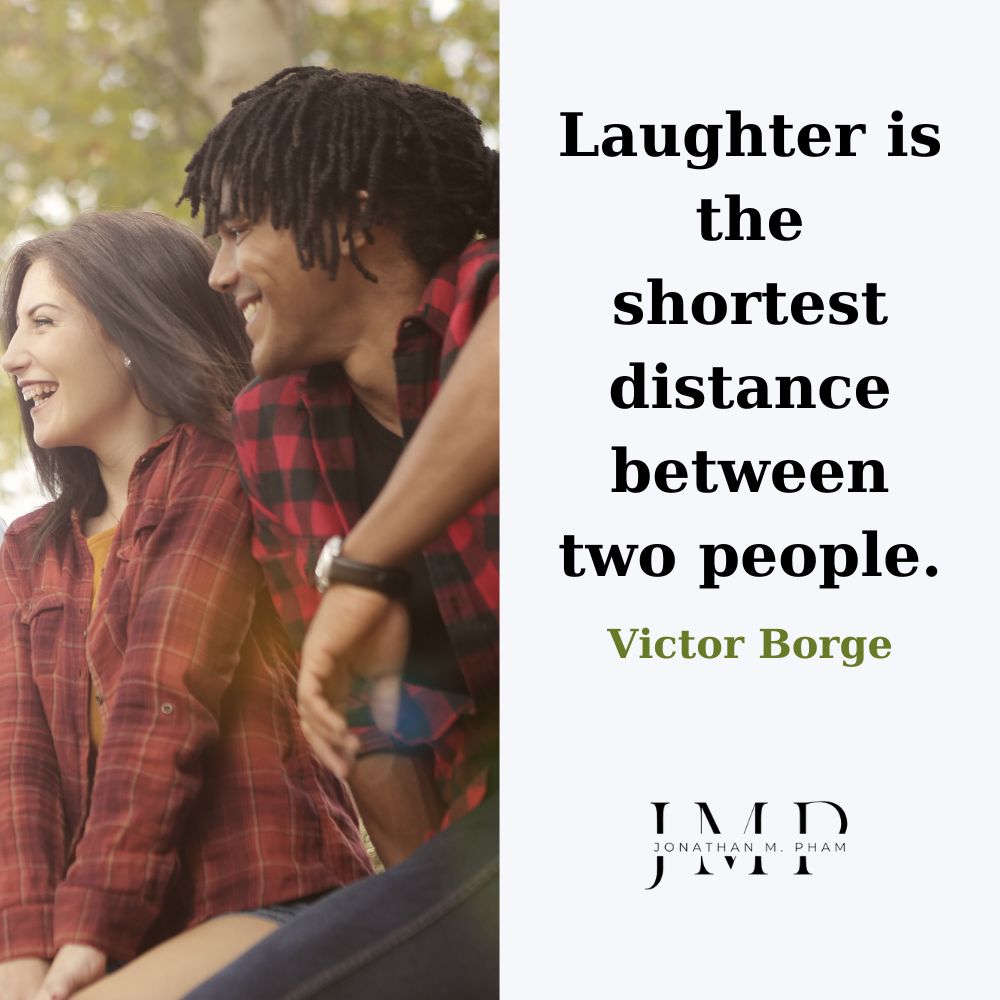 笑いは2人の人の間の最短距離です