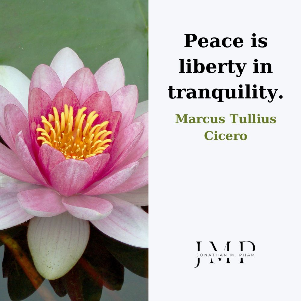 内なる平和とは静けさの中の自由です