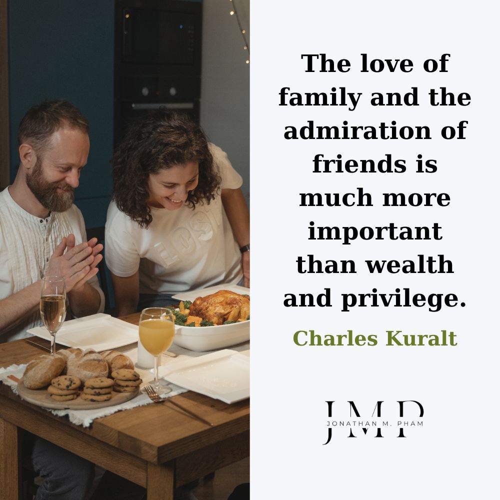 家族の愛と友達の感嘆