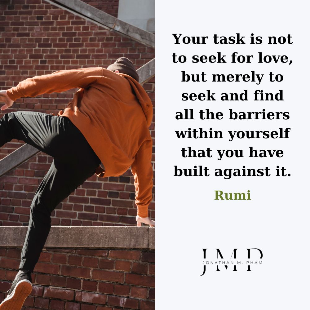 rumi unconditional self love quote